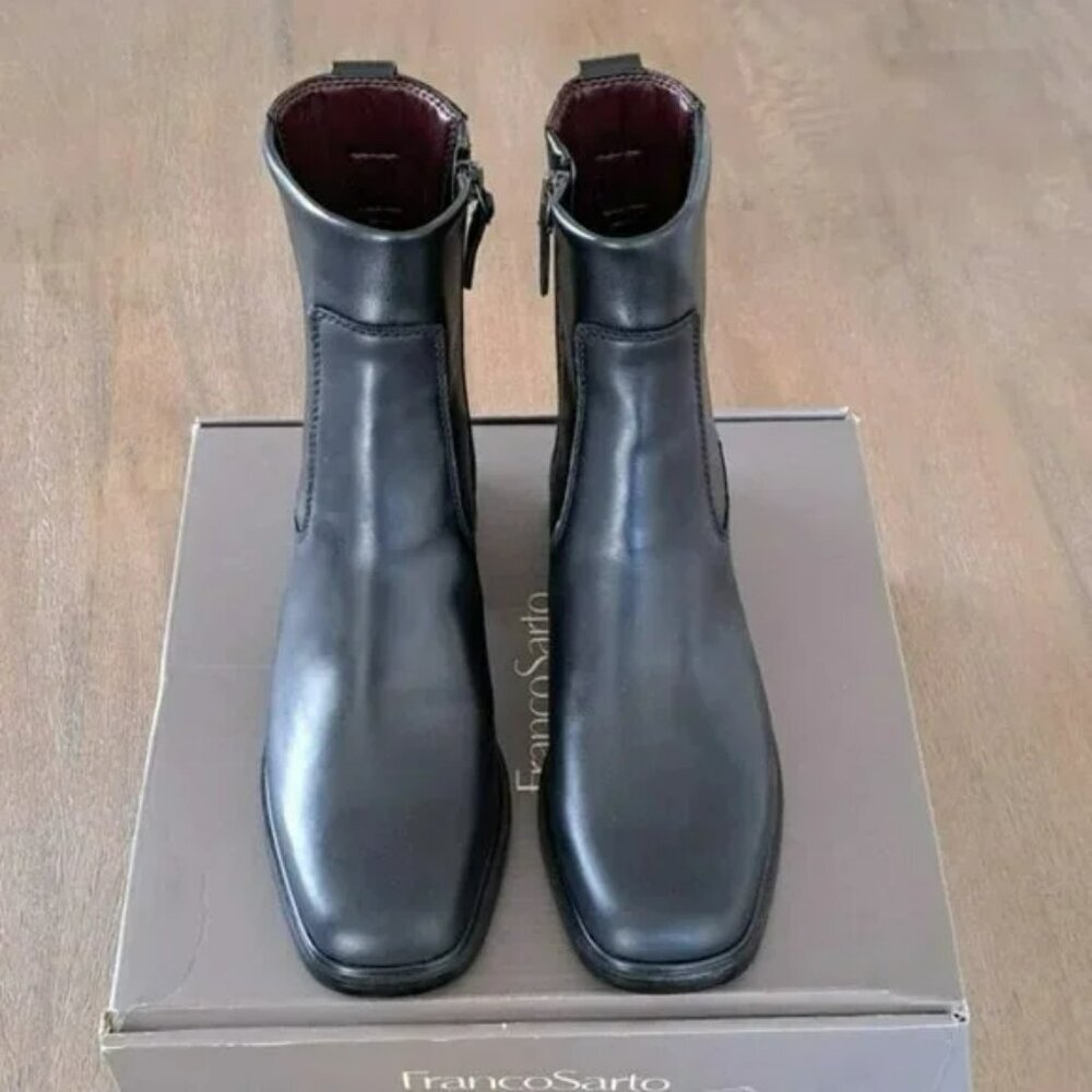 Franco Sarto Gracelyn Bootie - Color: Black Leather - Size: Women 7 - Picture 2 of 9